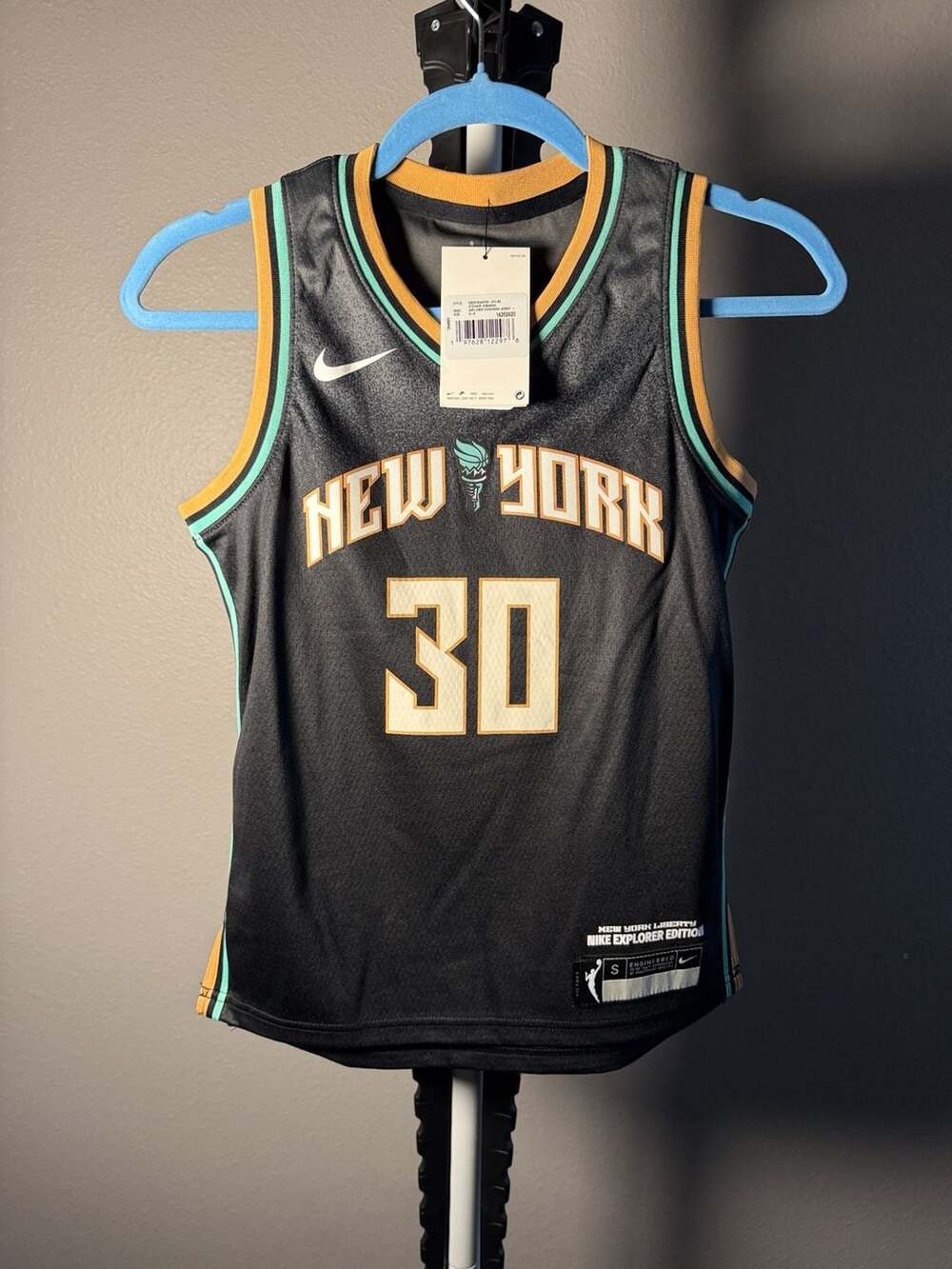 Nike Breanna Stewart New York Liberty Explorer Jersey Size S Black